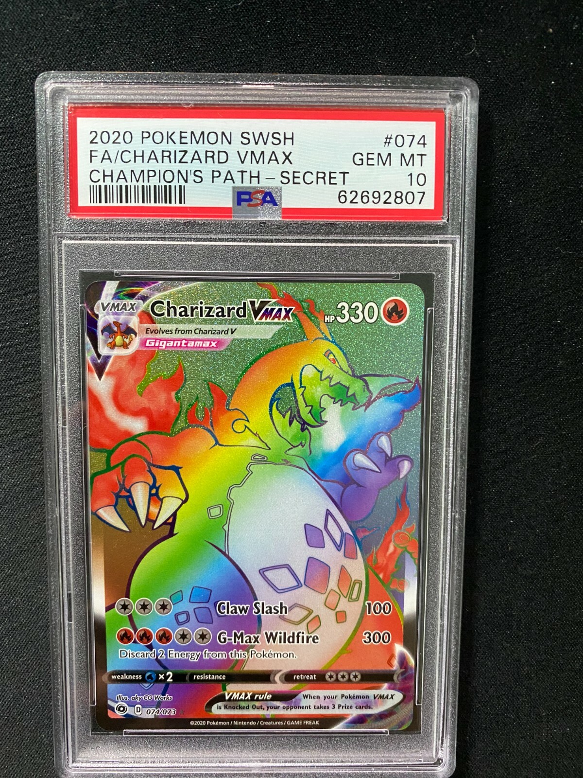 Rainbow Charizard VMAX Champion's Path Secret Rare PSA 10 | eBay Rainbow Charizard VMAX Champion's Path Secret Rare PSA 10 | eBay