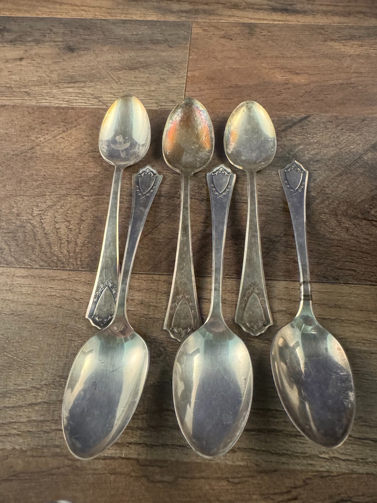 Set of 6 R&B Silverplate Table Spoons Jewell Pattern Tablespoons Lot