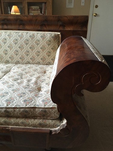Empire circa 1840 Flame Mahogany Sofa