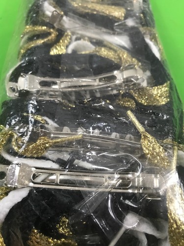 Vintage hair bows lot of 12 clip hair bows New Old Stock Black White Gold