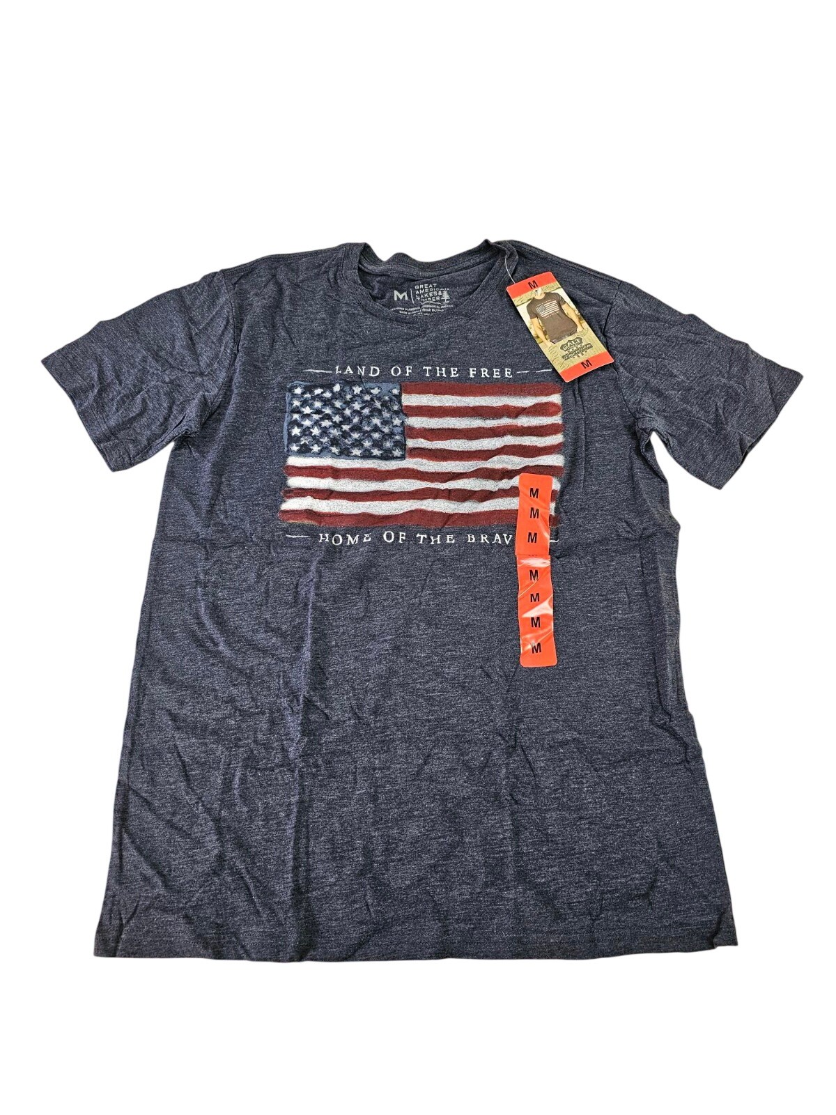 Galt Mens Graphic T-Shirt American Flag Patriotic USA 4th July  MD / MEDIUM