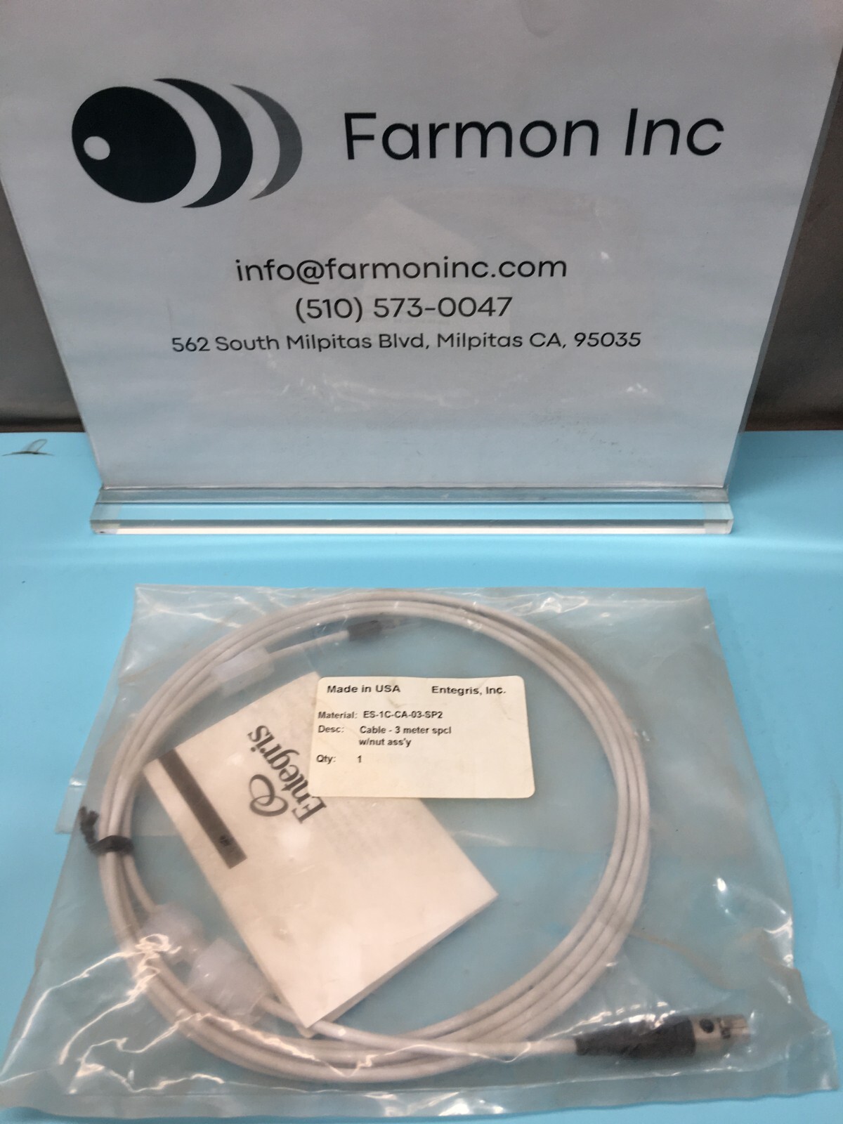 ENTEGRIS ES-1C-CA-03-SP2 CABLE, 3M SPCL W/NUT ASSY, 153459