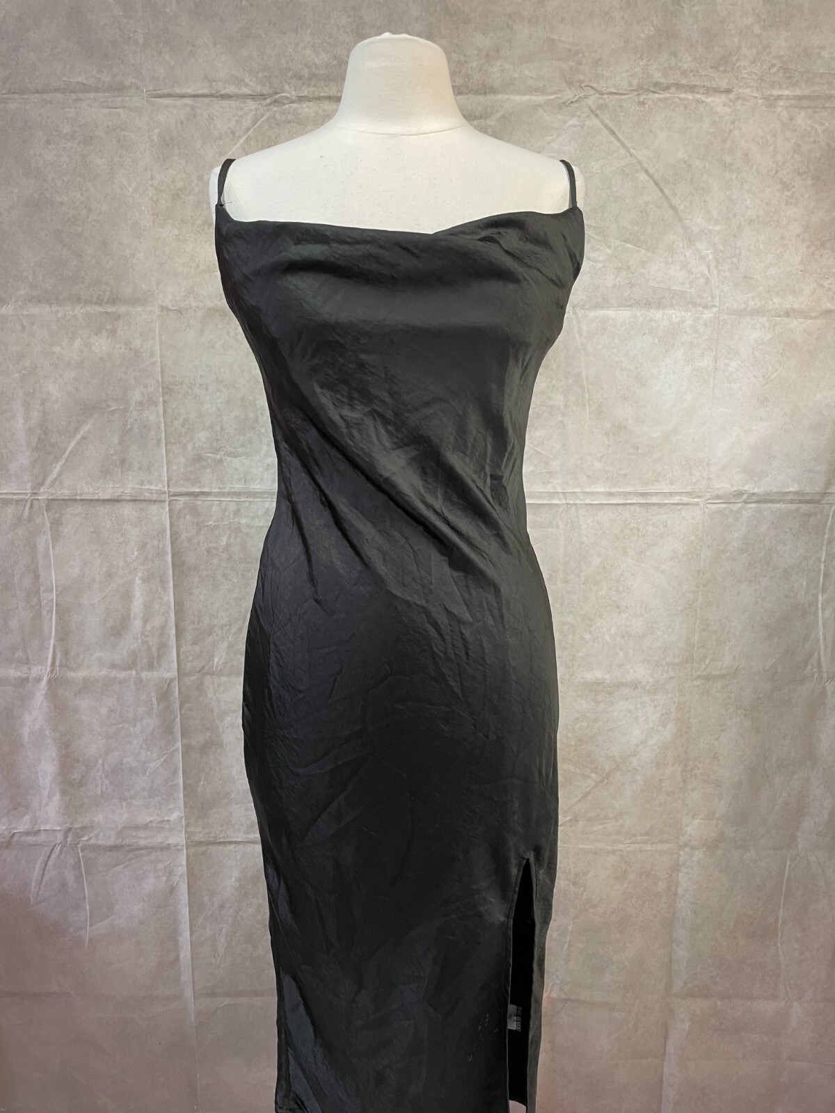 Justify Women's Black Dress Spaghetti Straps Sleeveless Size M