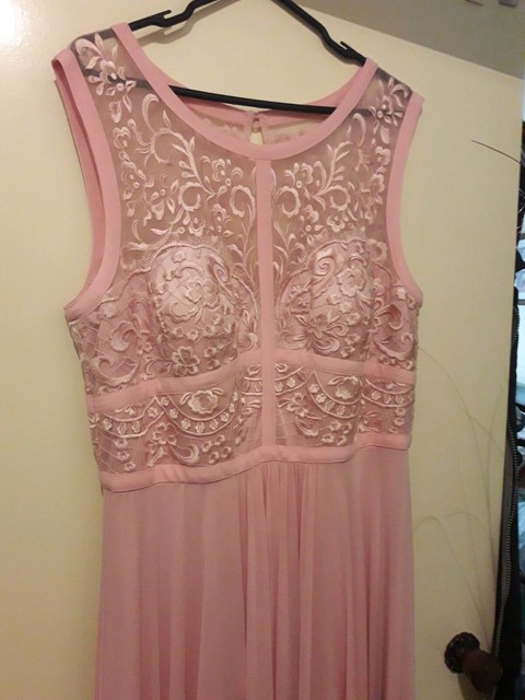 blush pink dress size 18