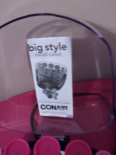 Conair Pageant Hair Setter Compact 20 Hot Rollers Big Style HS34XB Black Pink