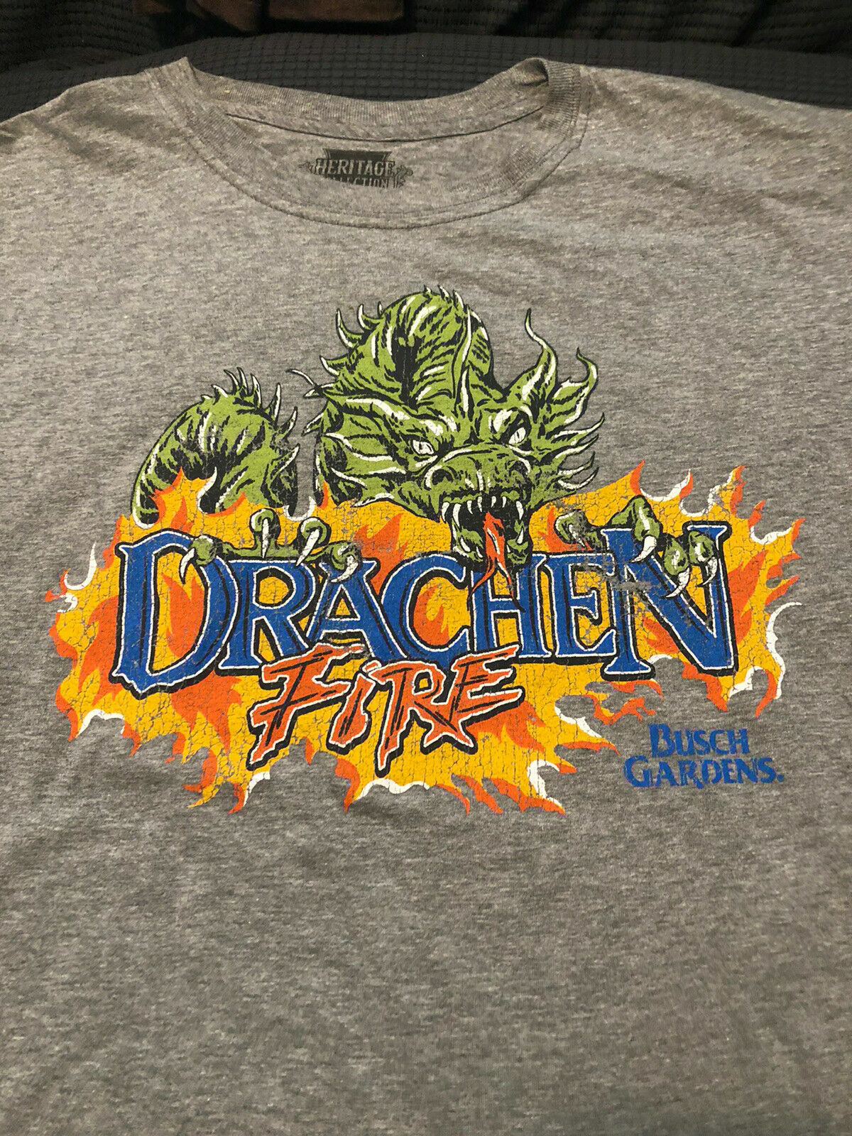 邦楽 ELLEGARDEN Dragon T-shirt XL NEW Drachen Fire Roller Coaster T-Shirt Busch Gardens