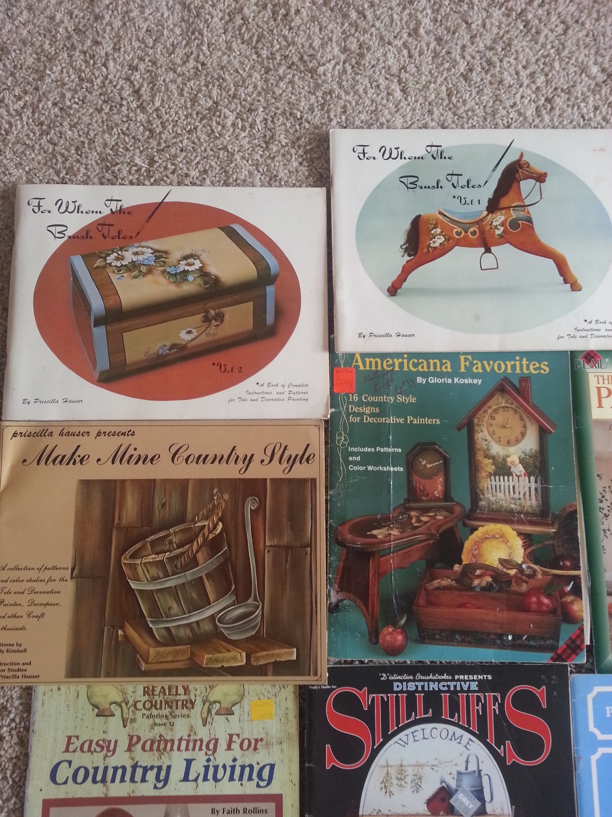 LOT OF 14 PAINTING BOOKS BOOKLETS DECORATIVE TOLE PAINTING ETC.