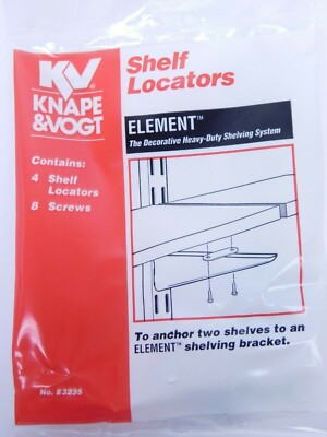 4 PACK - Knape & Vogt E3235 ZC Plastic Shelf Locator Support Joiner LCTR (ES)