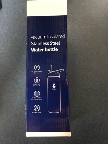 Farsea Insulated Water Bottle with Paracord Handle, Protective Silicone Boot and