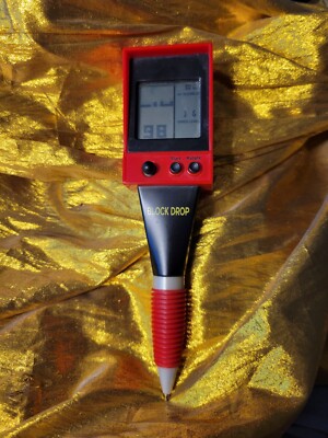 BLOCK DROP PEN - Tetris HANDHELD VIDEO GAME Classic Arcade Ballpoint 2006 Stylus