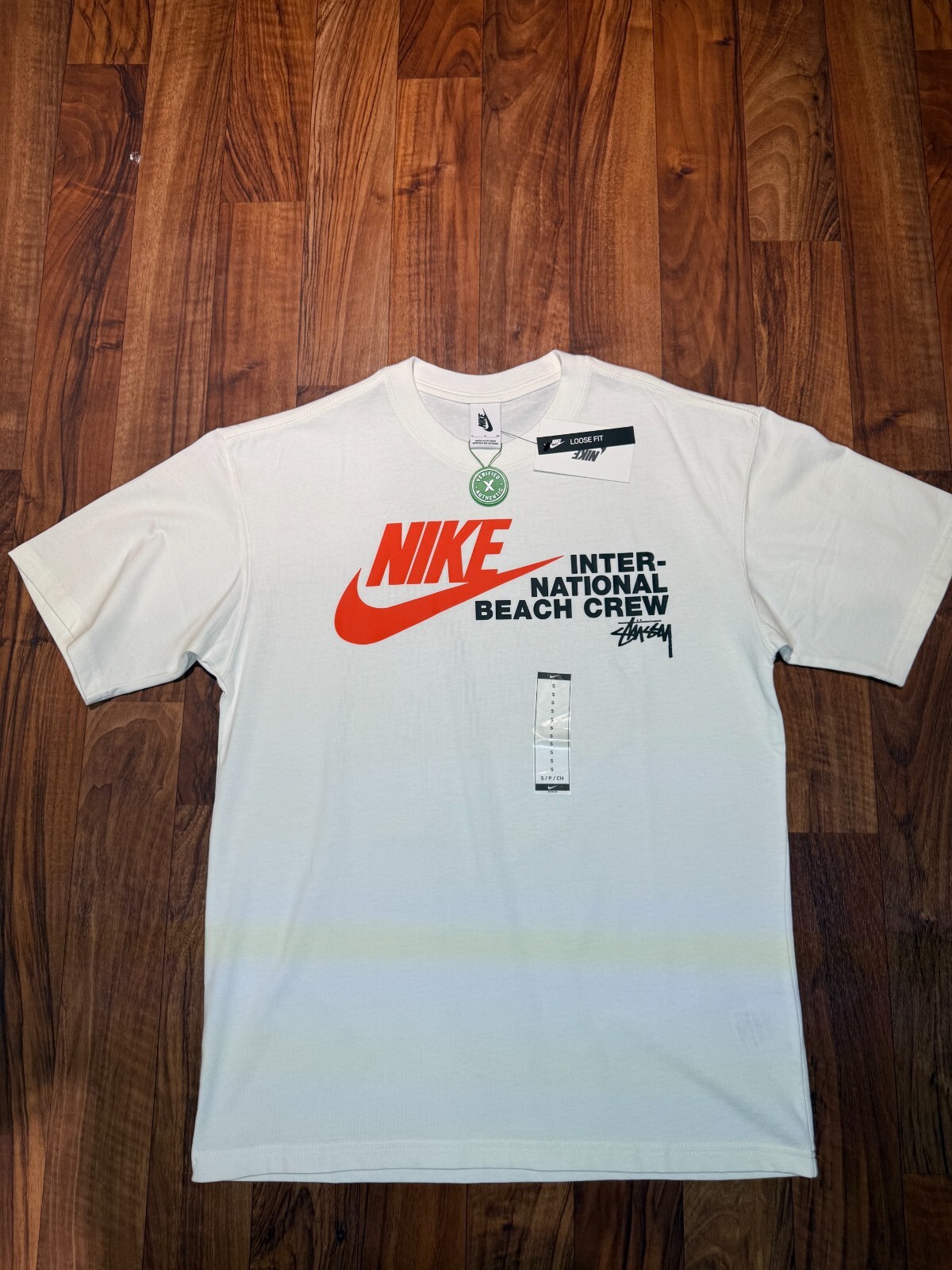 Nike STUSSY International Beach Crew 白 Nike x Stussy International Beach Crew Tee 'White' NEW Size