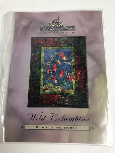 Petals Of My Heart Wild Columbine Art Quilt Pattern Block Thirteen