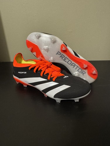 Adidas Predator Pro Men Size 9.5 Black/Red FG Soccer Cleats