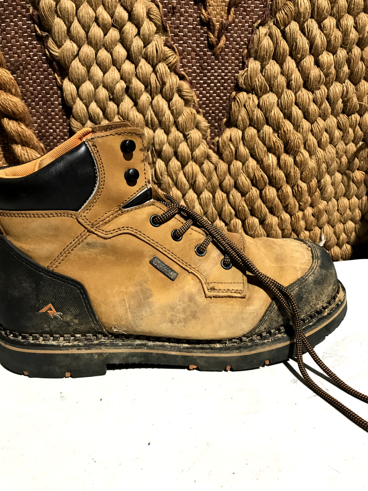 Ridgecut Toughwear Mens Brown Leather 6” Steel Toe Work 