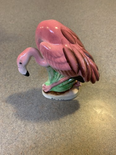 vintage pink flamingo ceramic figurines Made In Japan 5” X