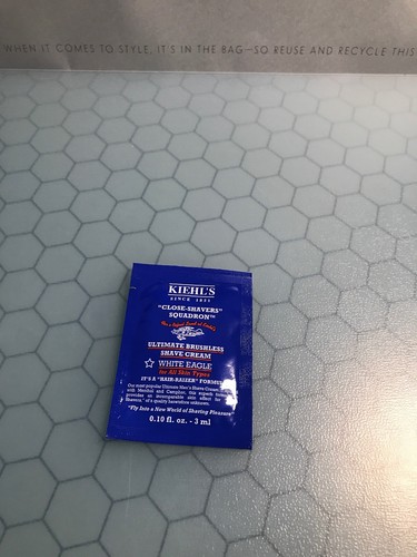 Kiehl's Close Shavers Squadron Shave Cream White Eagle Sample .1 oz/ 3 ml