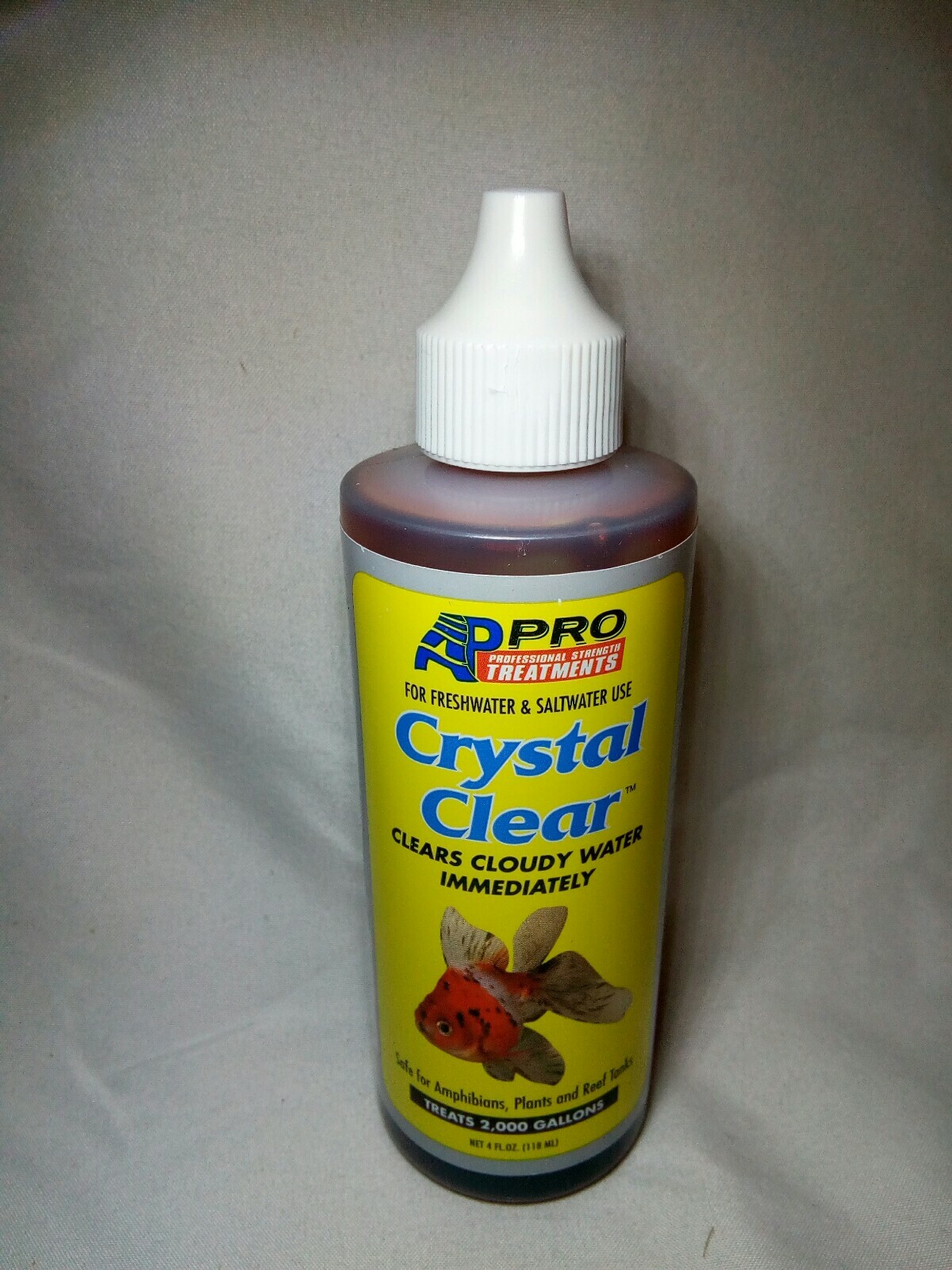 X2 Crystal Clear AP Pro Aquarium Products 4oz Clears Cloudy Fresh & Salt Water