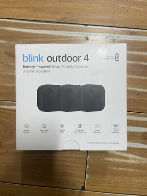 Blink Outdoor 3-Pack Wireless Security Camera 4th Gen Weatherproof