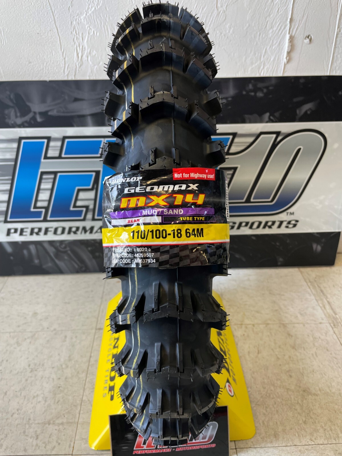 ダンロップMX14 110/100-18 Dunlop Geomax MX14 Rear Tire 110/100-18 64M