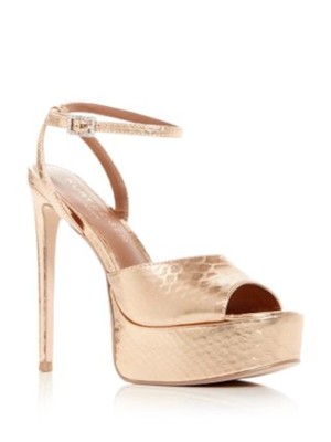 Женские босоножки на каблуке-шпильке KURT GEIGER LONDON с золотой змейкой Pierra 39