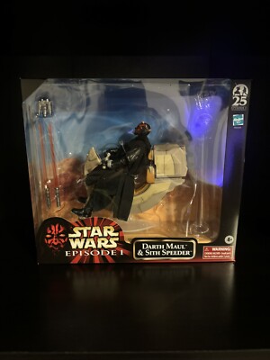 2024 SDCC Hasbro Exclusive Star Wars Black Series Darth Maul & Sith Speeder