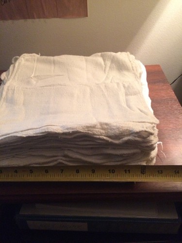 50 White Shop Rags / Cleaning rags