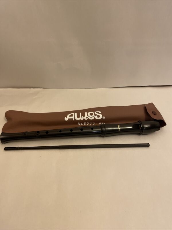 Vintage Aulos Flute Recorder No. 803S with case made in Japan
