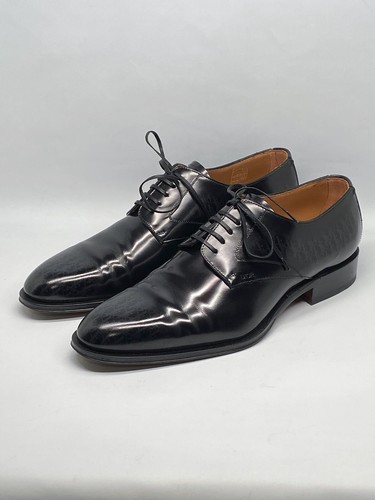 DIOR DERBY M-EXPLBOAT SHOES　42 CHRISTIAN DIOR Calfskin Mens Derby Shoes 42 Black 1682974