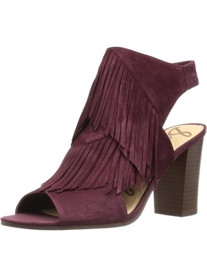 

SAM EDELMAN Женские винные бордовые сандалии Elaine Open с бахромой 8,5 м, Burgundy, E4996L1