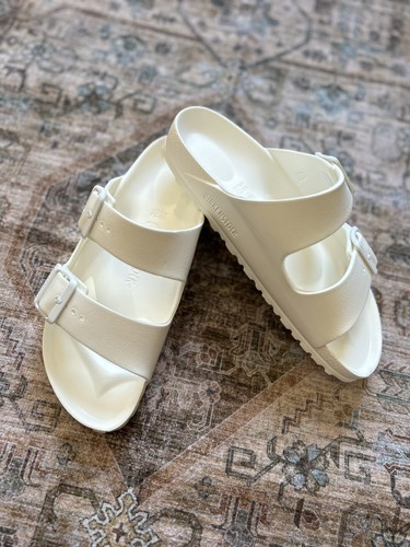 Birkenstock Eva Unisex Arizona Sandals White 38 Women's 7