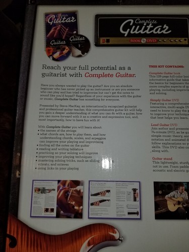 GUITAR STAND, TUTORIAL BOOK, 2 DVD ~ LEARN GUITAR GIFT SET