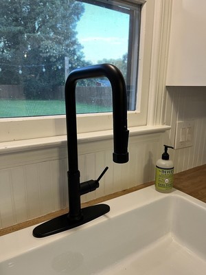 Hoanmpy Brushed Gold Kitchen Faucet with Pull Down Sprayer and Pot Filler, Si...