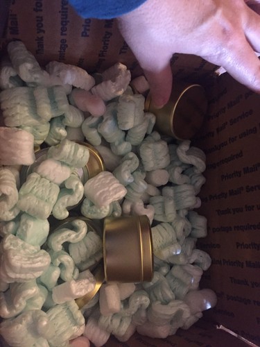 4 Oz Gold Metal Tins With Lids Lot Of 24 Candles Spices, Jewelry