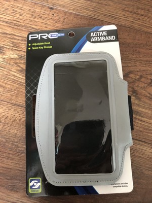 Pro Strength Active Armband Adjustable Band Phone Spare Key Storage NEW Gray FS