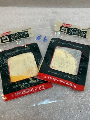 (2) Packs Coleman #20 Heavy Duty Gold Top Mantles 20-102G  (4 Mantles) USA   #6