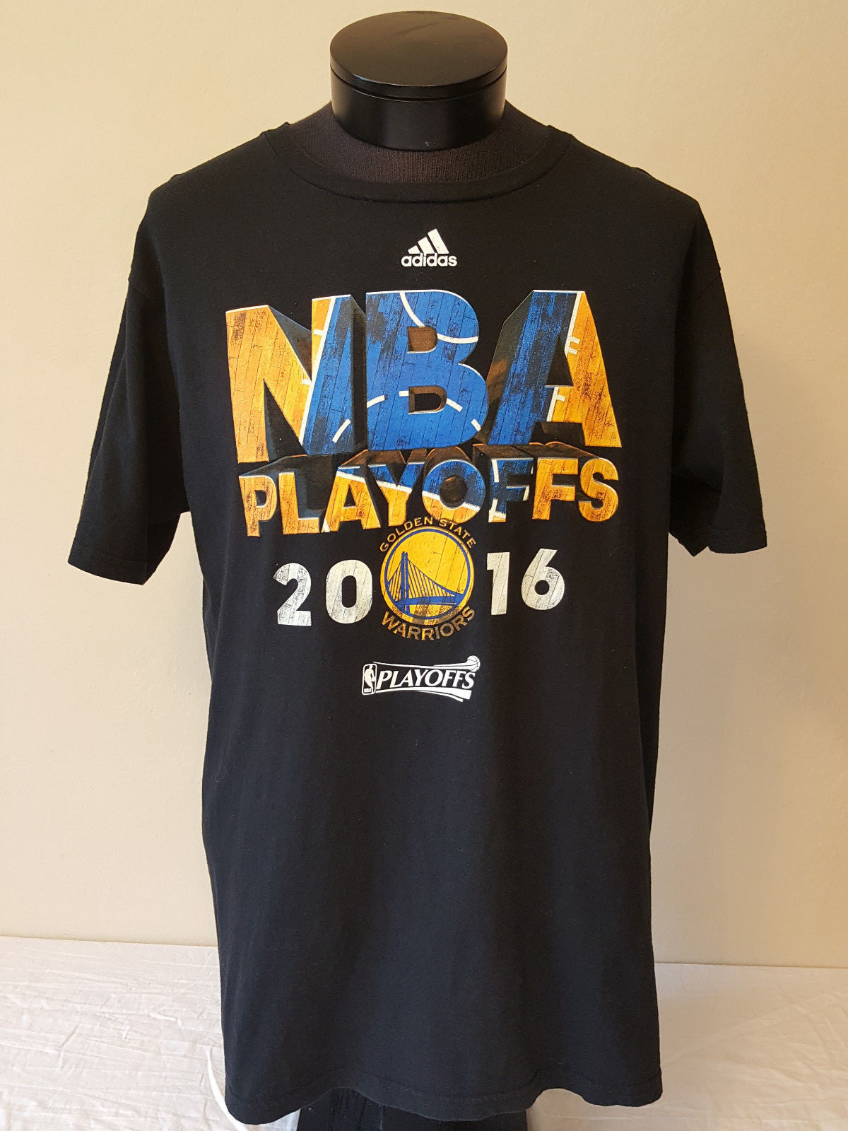 Golden State Warriors 2016 Playoffs T Shirt Large NBA Curry Basketball INV1159 