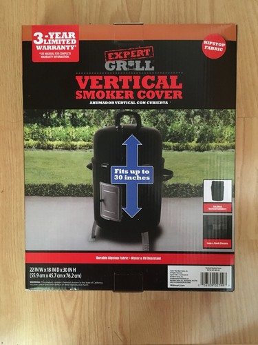 Expert Grill Vertical Smoker Cover Durable Ripstop Fabric 22