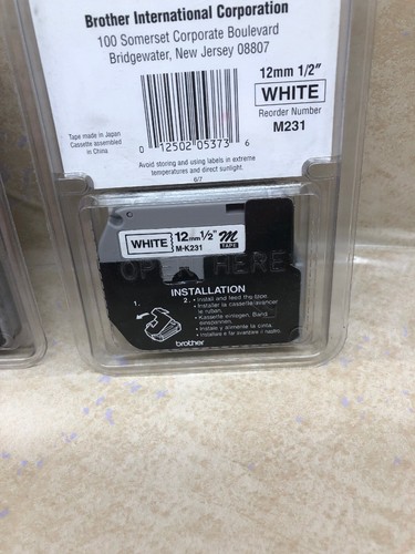 2 SEALED GENUINE BROTHER P-TOUCH M231 1/2