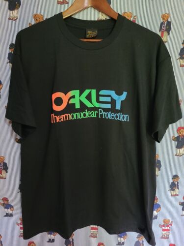 Vintage 90s Oakley T Shirt Thermonuclear Protection Size XL Promo Single Stitch Vintage 90s Oakley T Shirt Thermonuclear Protection Size XL Promo Single Stitch