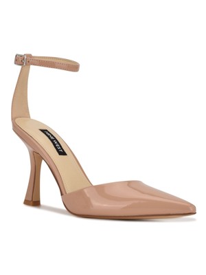 

NINE WEST Женские бежевые туфли с подкладкой, регулируемый острый носок, расклешенный носок, размер 5,5 м, Бежевый, WNSHAPLY3