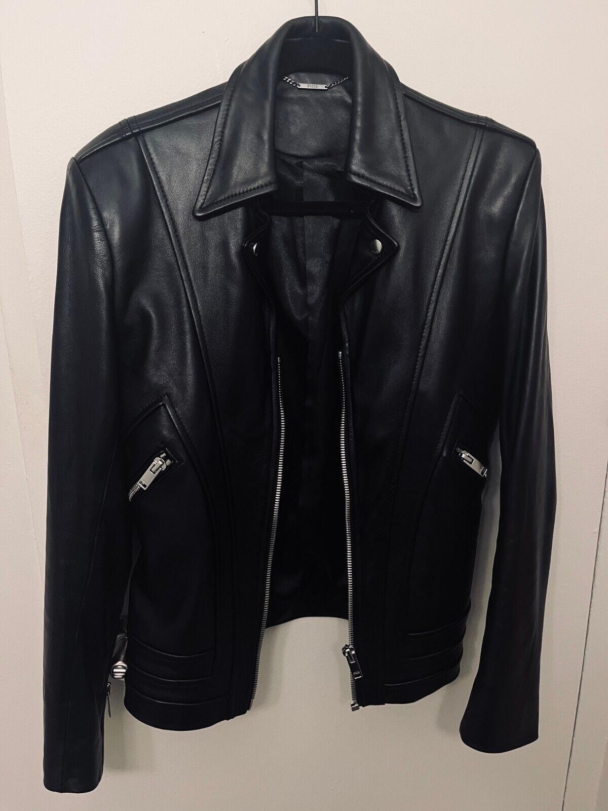 Phix Clothing Western Black Leather Jacket | eBay Phix Clothing Western Black Leather Jacket | eBay