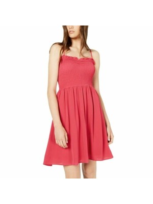 Женское красное платье на тонких бретелях BEBOP Mini Fit + Flare Party Dress Размер: S