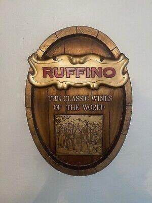vintage rare ruffino wine advertising sign Alcohol Mancave Beer