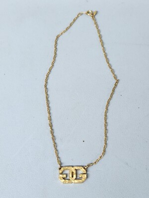 GIVENCHY GG Logo Gold GP Chain Necklace chain 15'' Used