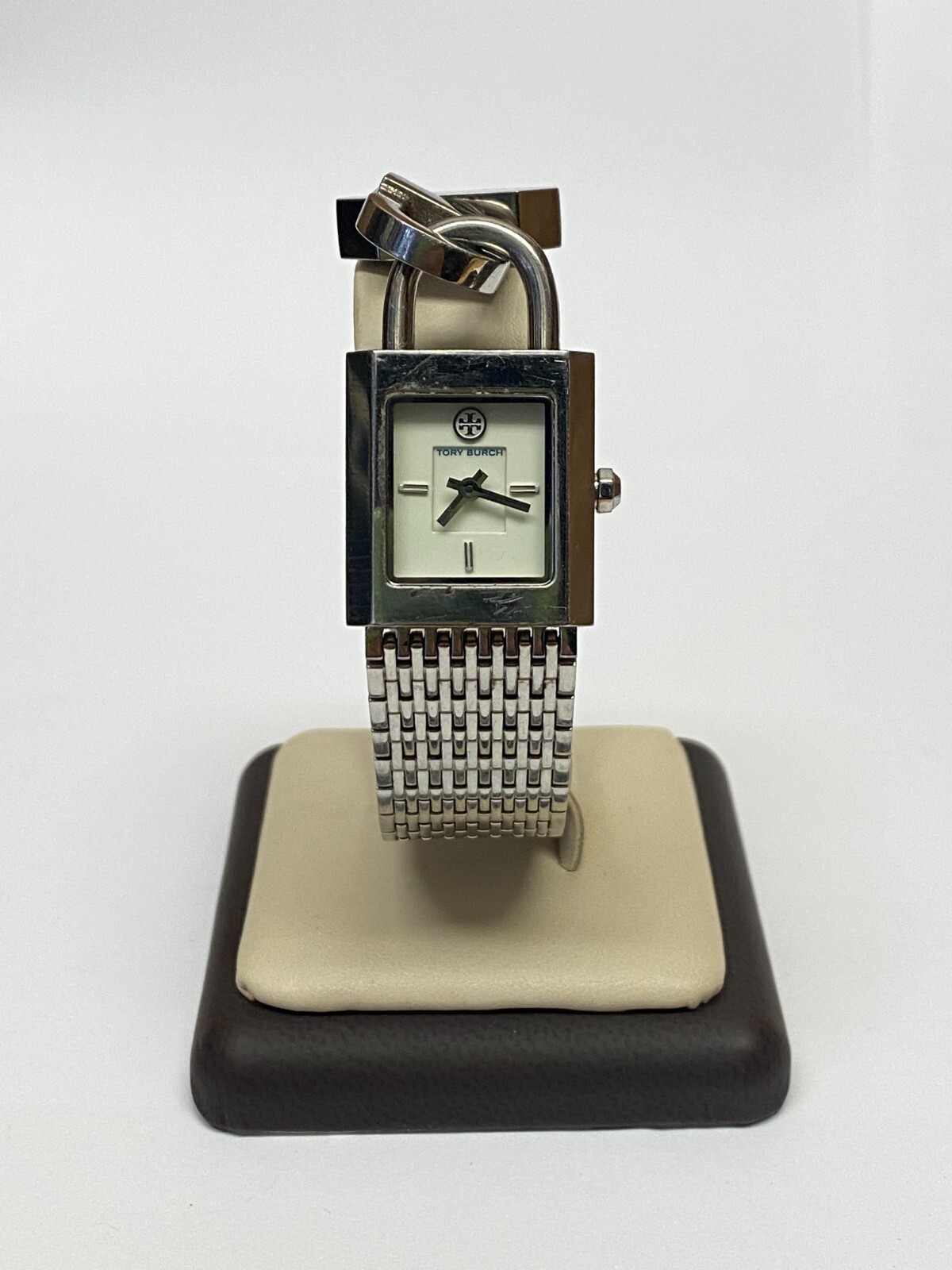 TORY BURCH 時計 TORY BURCH Surrey Silver-tone Chain Lock Bracelet Watch | eBay