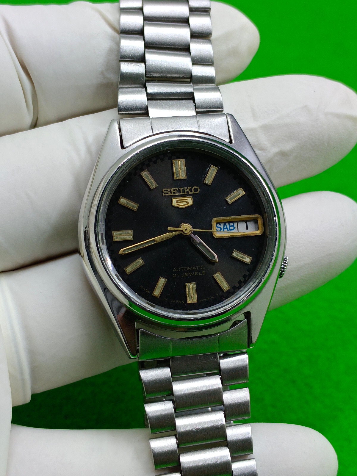 SEIKO 5　腕時計 vintage SEIKO 5 watch Automatic 21 Jewels Japan 7019-6081