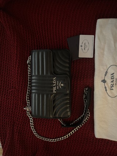 セール★PRADA★1IH016 Prada Bauletto Bag Saffiano Leather Mini Black 1020881