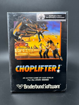 Choplifter! (Atari 400/800) **BRAND NEW - NOS - FACTORY SEALED* [3f]