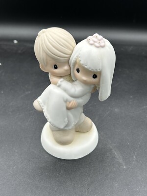Precious Moments Bride&Groom  Bless You Two'' E-9255 Vintage 1982 Jonathan David