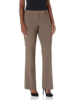 CALVIN KLEIN Womens Brown Wear To Work Брюки прямого кроя Plus 14W